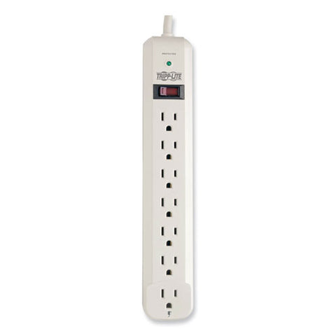 Protect It! Surge Protector, 7 Ac Outlets, 25 Ft Cord, 1,080 J, Light Gray