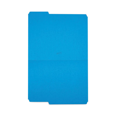 Reinforced Top Tab File Folders, 1/3-cut Tabs: Assorted, Letter Size, 10.5-pt Stock, Blue, 24/pack