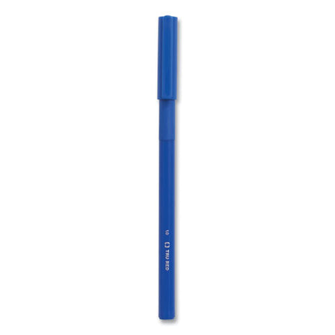 Gripped Ballpoint Pen, Stick, Medium 1 Mm, Blue Ink, Blue Barrel, Dozen