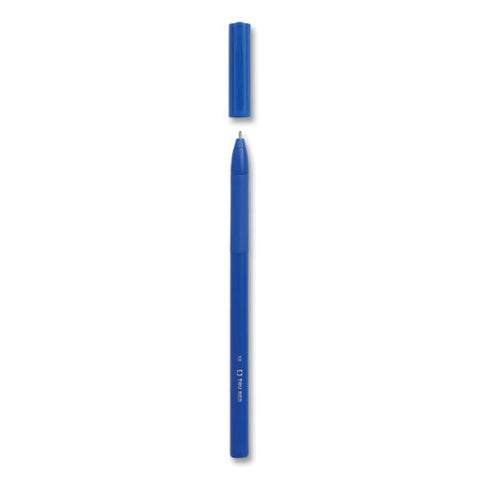 Gripped Ballpoint Pen, Stick, Medium 1 Mm, Blue Ink, Blue Barrel, 60/pack