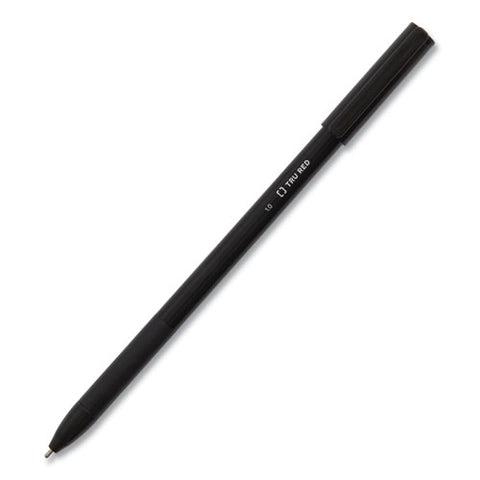 Gripped Ballpoint Pen, Stick, Medium 1 Mm, Black Ink, Black Barrel, 60/pack