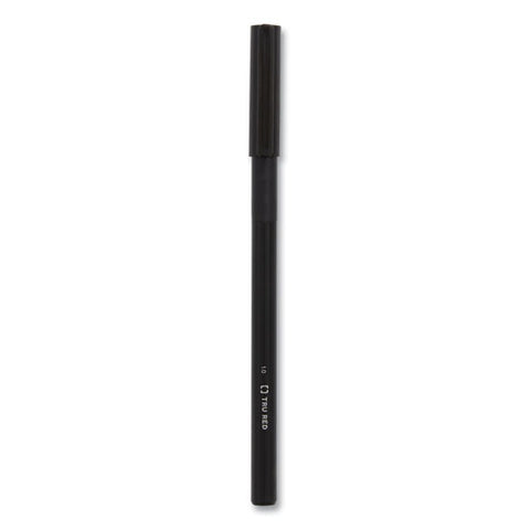 Gripped Ballpoint Pen, Stick, Medium 1 Mm, Black Ink, Black Barrel, 60/pack