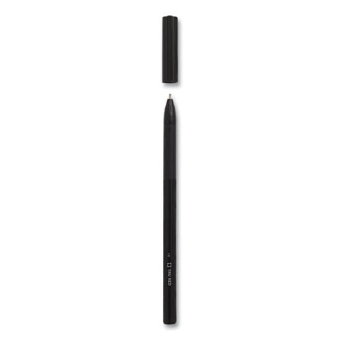 Gripped Ballpoint Pen, Stick, Medium 1 Mm, Black Ink, Black Barrel, 60/pack