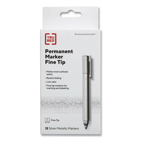 Permanent Marker, Pen-style, Extra-fine Needle Tip, Black, 36/pack