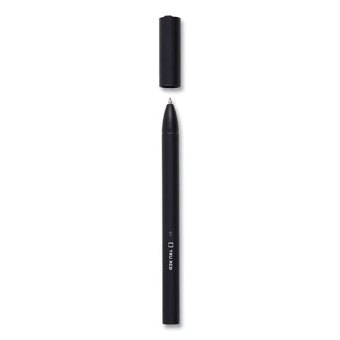 Quick Dry Gel Pen, Stick, Medium 0.7 Mm, Black Ink, Black Barrel, 5/pack