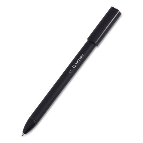 Quick Dry Gel Pen, Stick, Medium 0.7 Mm, Black Ink, Black Barrel, 5/pack