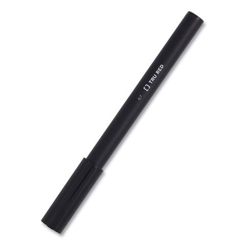 Quick Dry Gel Pen, Stick, Medium 0.7 Mm, Black Ink, Black Barrel, 5/pack