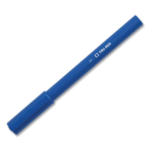 Quick Dry Gel Pen, Stick, Medium 0.7 Mm, Blue Ink, Blue Barrel, Dozen