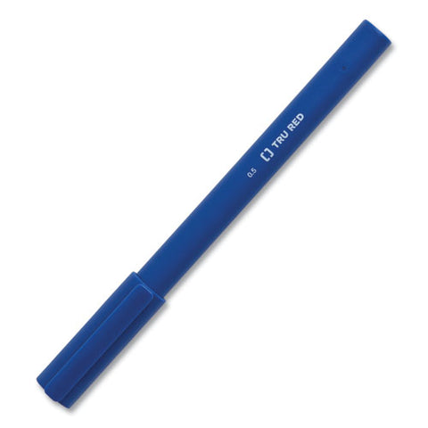 Quick Dry Gel Pen, Stick, Fine 0.5 Mm, Blue Ink, Blue Barrel, Dozen