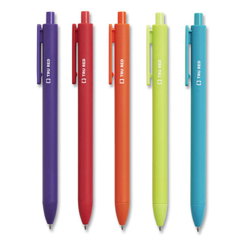 Quick Dry Gel Pen, Retractable, Medium 0.7 Mm, Assorted Ink And Barrel Colors, 5/pack