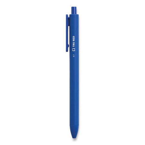 Quick Dry Gel Pen, Retractable, Medium 0.7 Mm, Blue Ink, Blue Barrel, 5/pack