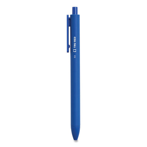 Quick Dry Gel Pen, Retractable, Fine 0.5 Mm, Blue Ink, Blue Barrel, 5/pack