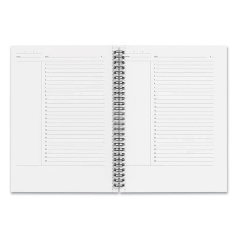 Wirebound Soft-cover Project-planning Notebook, 1-subject, Project-management Format, Black Cover, (80) 9.5 X 6.5 Sheets