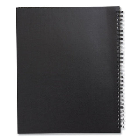 Wirebound Soft-cover Notebook, 1-subject, Narrow Rule, Black Cover, (80) 11 X 8.5 Sheets