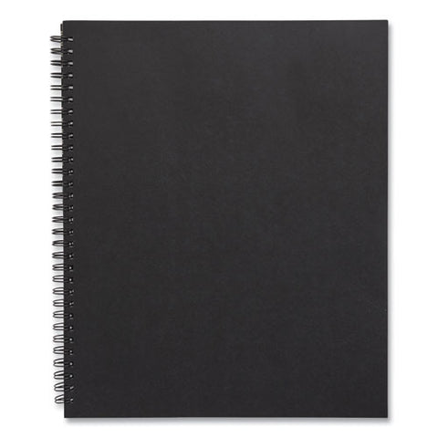 Wirebound Soft-cover Notebook, 1-subject, Narrow Rule, Black Cover, (80) 11 X 8.5 Sheets