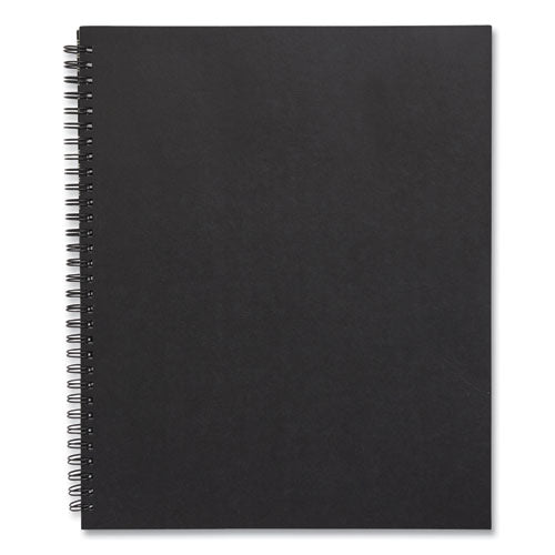Wirebound Soft-cover Business-meeting Journal, 1-subject, Meeting-minutes/notes Format, Black Cover, (80) 11 X 8.5 Sheets