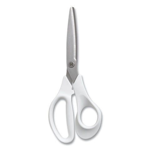 Stainless Steel Scissors, 8" Long, 3.58" Cut Length, Straight Assorted Color Handles, 2/pack