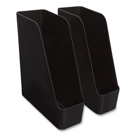 Plastic Magazine File, 4.28 X 10.47 X 11.7, Black, 2/pack