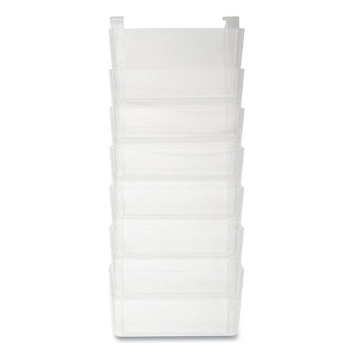 Unbreakable Plastic Wall File, 7 Sections, Letter Size, 13" X 3.81" X 30.78", Clear