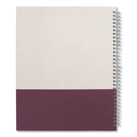 Wirebound Hardcover Notebook, 1-subject, Narrow Rule, Gray/purple Cover, (80) 11 X 8.5 Sheets