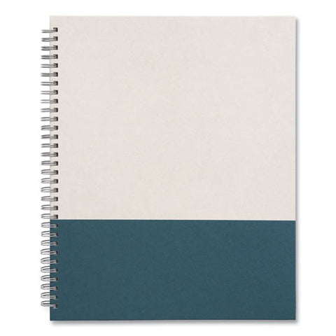 Wirebound Hardcover Notebook, 1-subject, Narrow Rule, Gray/teal Cover, (80) 11 X 8.5 Sheets