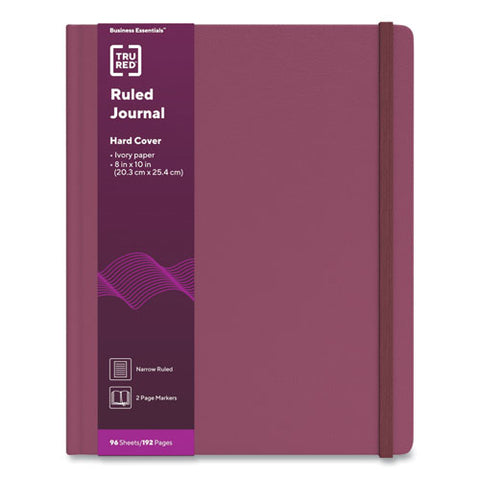 Hardcover Business Journal, 1-subject, Narrow Rule, Purple Cover, (96) 10 X 8 Sheets