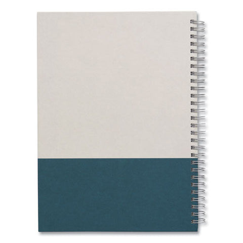 Wirebound Hardcover Notebook, 1-subject, Narrow Rule, Gray/teal Cover, (80) 9.5 X 6.5 Sheets