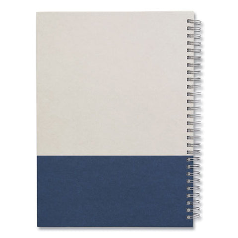 Wirebound Hardcover Notebook, 1-subject, Narrow Rule, Gray/blue Cover, (80) 9.5 X 6.5 Sheets