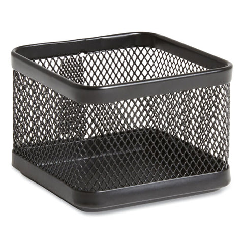 Small Stackable Wire Mesh Accessory Holder, 3.46 X 3.46 X 2.75, Black