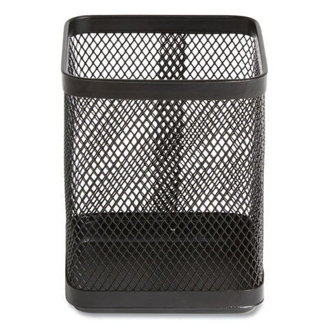 Wire Mesh Pencil Holder, 3.46 X 3.46 X 4.33, Black