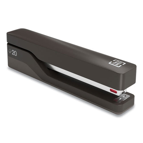 Desktop Plastic Full Strip Stapler, 20-sheet Capacity, Black