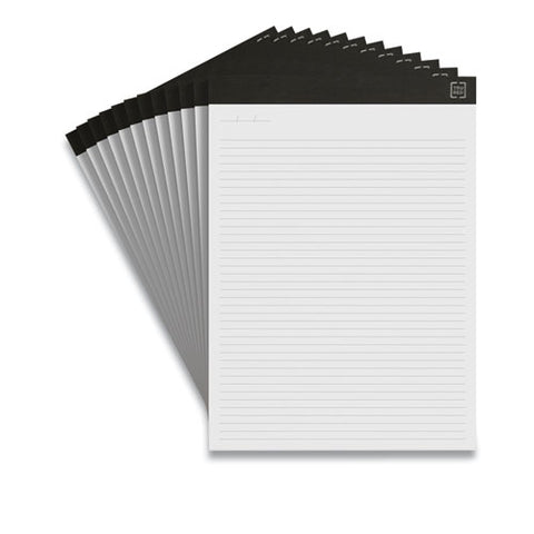 Notepads, Narrow Rule, 50 White 8.5 X 11.75 Sheets, 12/pack