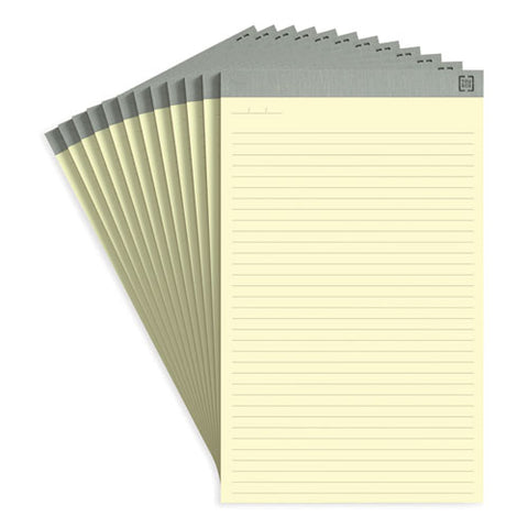 Notepads, Wide/legal Rule, 50 Canary-yellow 8.5 X 14 Sheets, 12/pack