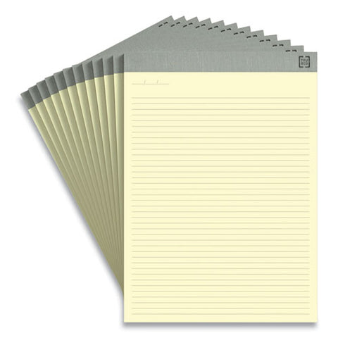 Notepads, Narrow Rule, 50 Canary-yellow 8.5 X 11.75 Sheets, 12/pack