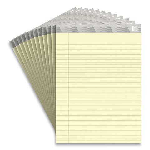 Notepads, Narrow Rule, 50 Canary-yellow 8.5 X 11.75 Sheets, 12/pack