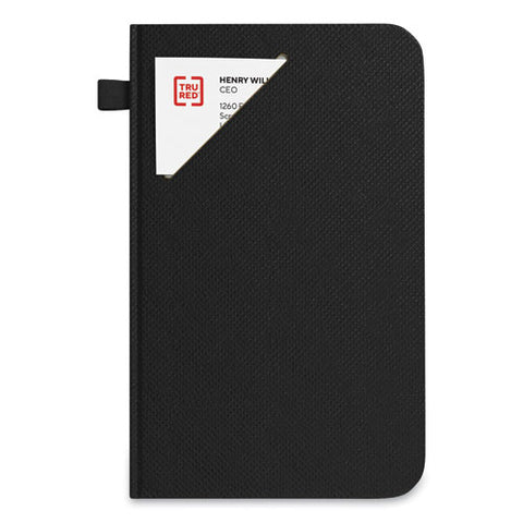 Medium Starter Journal, 1-subject, Narrow Rule, Black Cover, (192) 8 X 5 Sheets