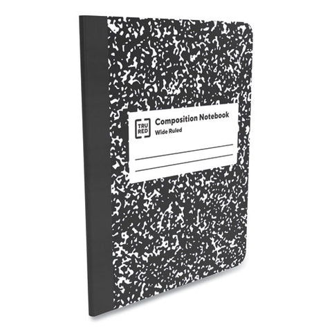 Composition Notebook, Wide/legal Rule, Black Marble Cover, (100) 9.75 X 7.5 Sheets, 4/pack