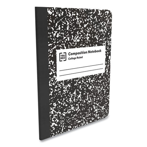 Composition Notebook, Medium/college Rule, Black Marble Cover, (100) 9.75 X 7.5 Sheets, 4/pack