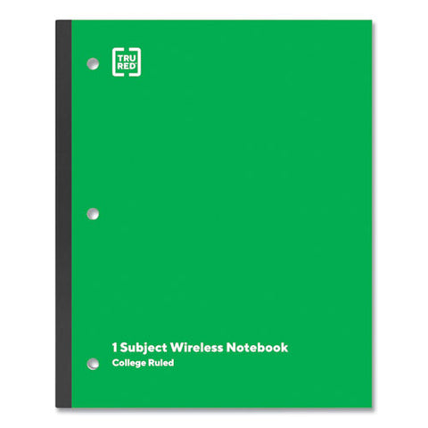 Wireless One-subject Notebook, Medium/college Rule, Green Cover, (80) 11 X 8.5 Sheets