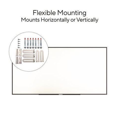 Melamine Dry Erase Board, 96" X 48", White Surface, Black Aluminum Frame
