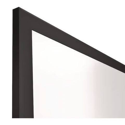 Magnetic Steel Dry Erase Board, 36" X 60", White Surface, Black Aluminum Frame