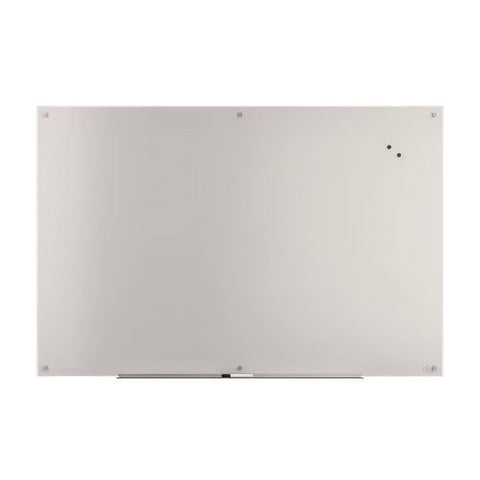 Magnetic Tempered Glass Dry Erase Board, 72" X 48", White Surface