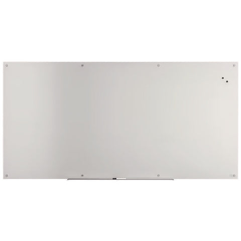 Magnetic Tempered Glass Dry Erase Board, 96" X 48", White Surface