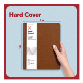 Hardcover Business Journal, Elastic Closure, 1-subject, Narrow Rule, Cognac Cover, (96) 10 X 8 Sheets