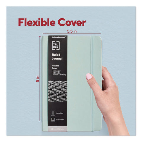 Flexible-cover Business Journal, 1-subject, Narrow Rule, Sage Cover, (128) 5.5 X 8 Sheets