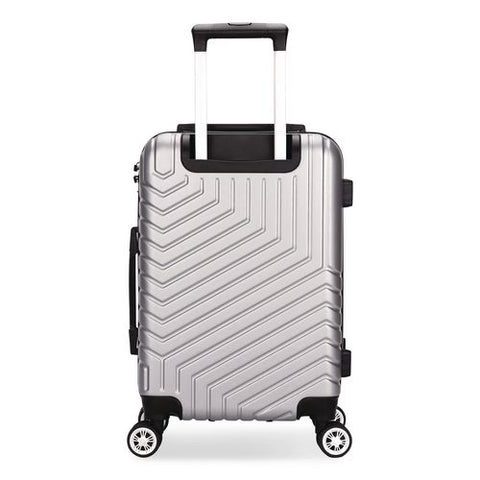 Spettacolo Hardside Carry-on Spinner Suitcase, 13.7 X 8.2 X 20, Titanium Silver