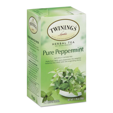 Tea Bags, Pure Peppermint, 1.76 Oz, 25/box