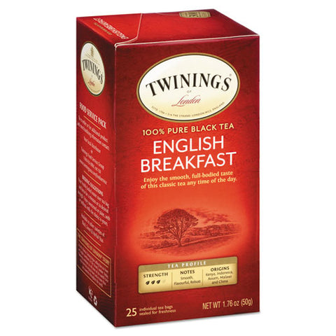 Tea Bags, English Breakfast, 1.76 Oz, 25/box