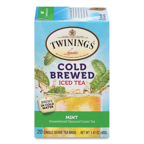 Cold Brew Iced Tea Bags, Mint, 0.07 Oz Tea Bag, 20/box