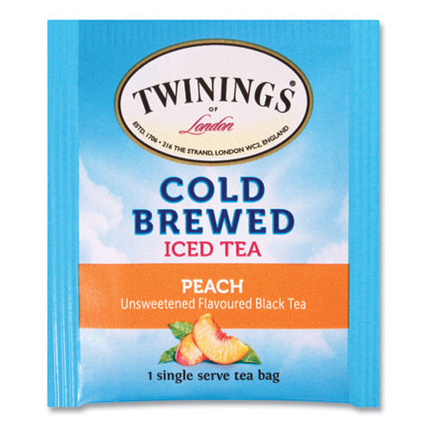 Cold Brew Iced Tea Bags, Peach, 0.07 Oz Tea Bag, 20/box